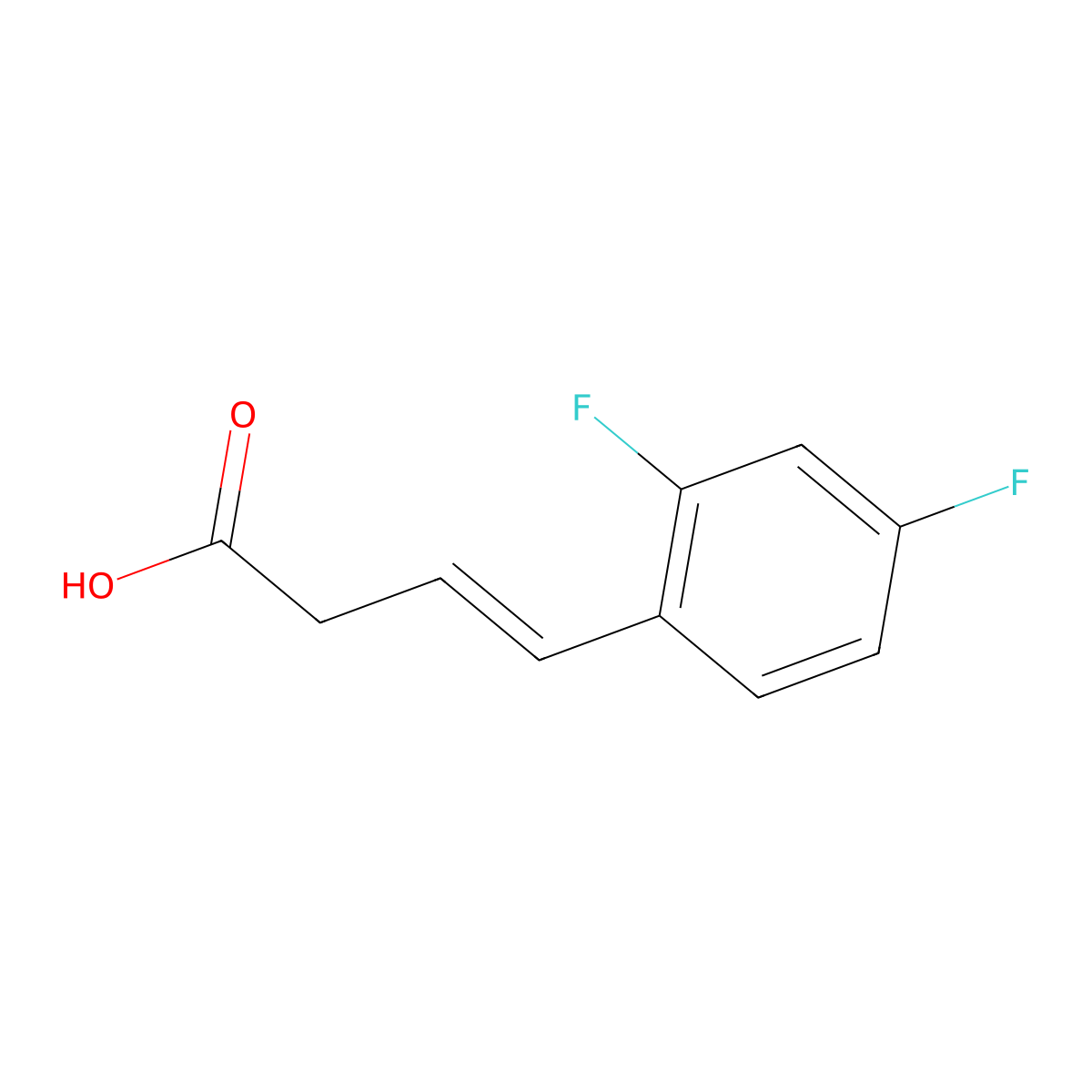 4-(2,4-Difluorophenyl)but-3-enoic acid molecular structure, CAS 1260026-07-0