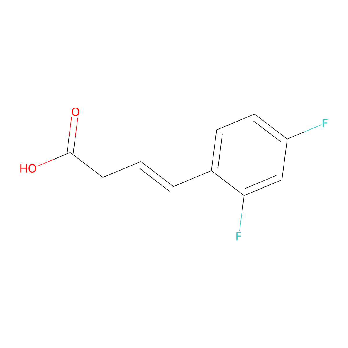 4-(2,4-Difluorophenyl)but-3-enoic acid molecular structure, CAS 1260026-07-0