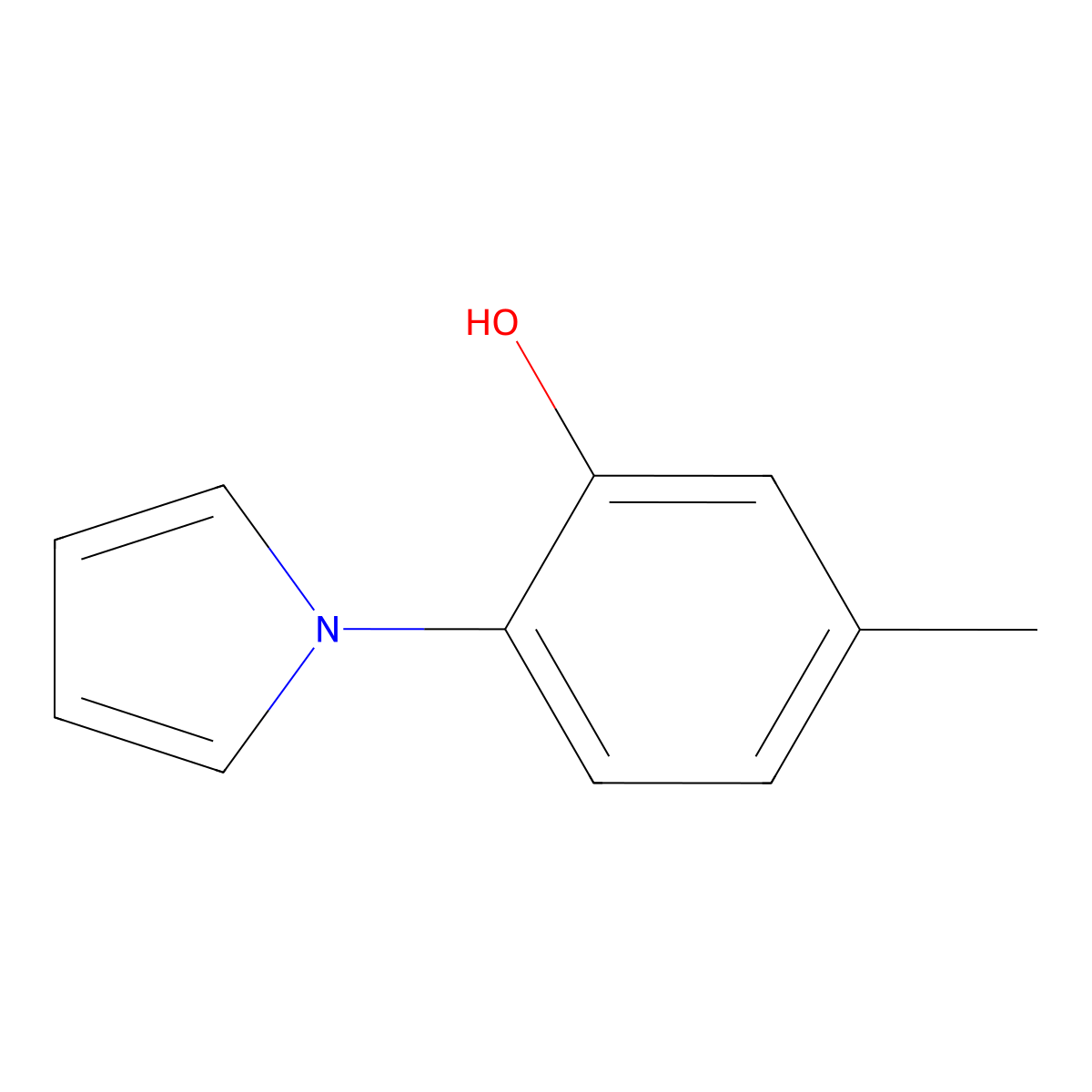 5-methyl-2-(1H-pyrrol-1-yl)phenol molecular structure, CAS 126003-11-0