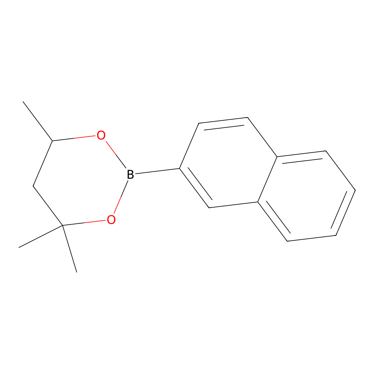 4,4,6-Trimethyl-2-(naphthalen-2-yl)-1,3,2-dioxaborinane molecular structure, CAS 1260068-92-5