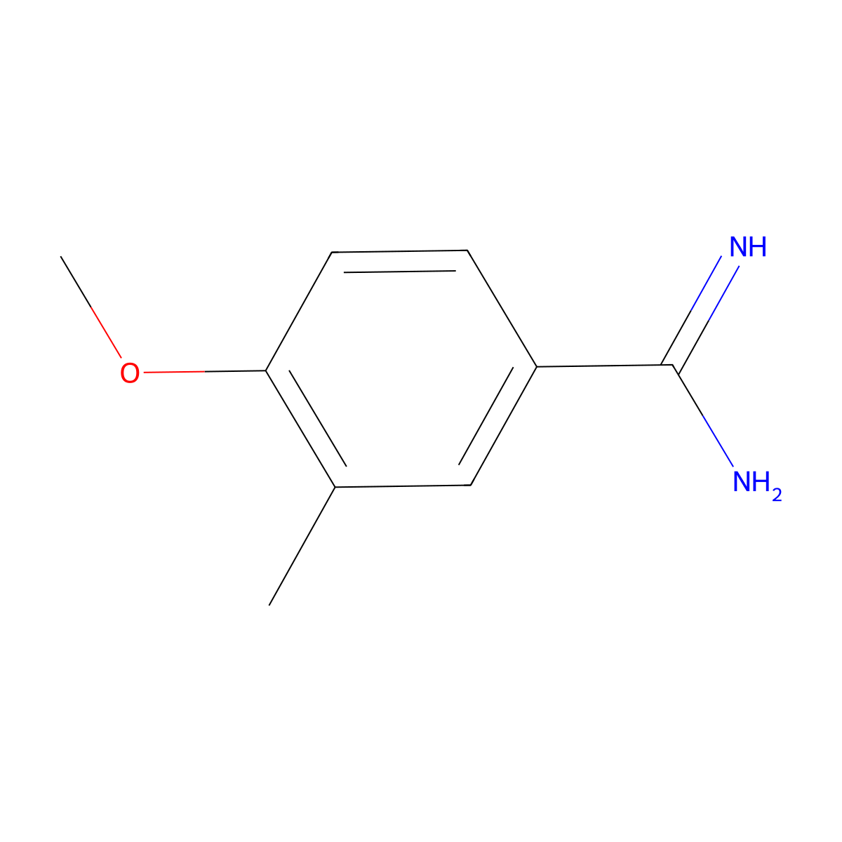 4-Methoxy-3-methylbenzimidamide molecular structure, CAS 126007-97-4