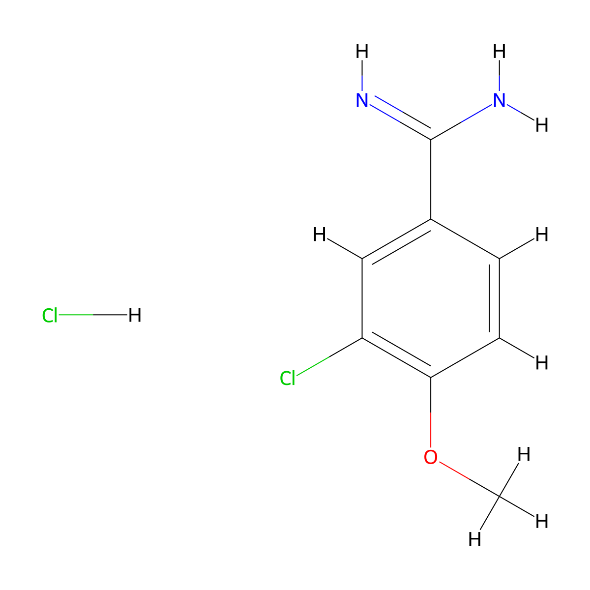 3-Chloro-4-methoxybenzimidamide hydrochloride molecular structure, CAS 126007-98-5