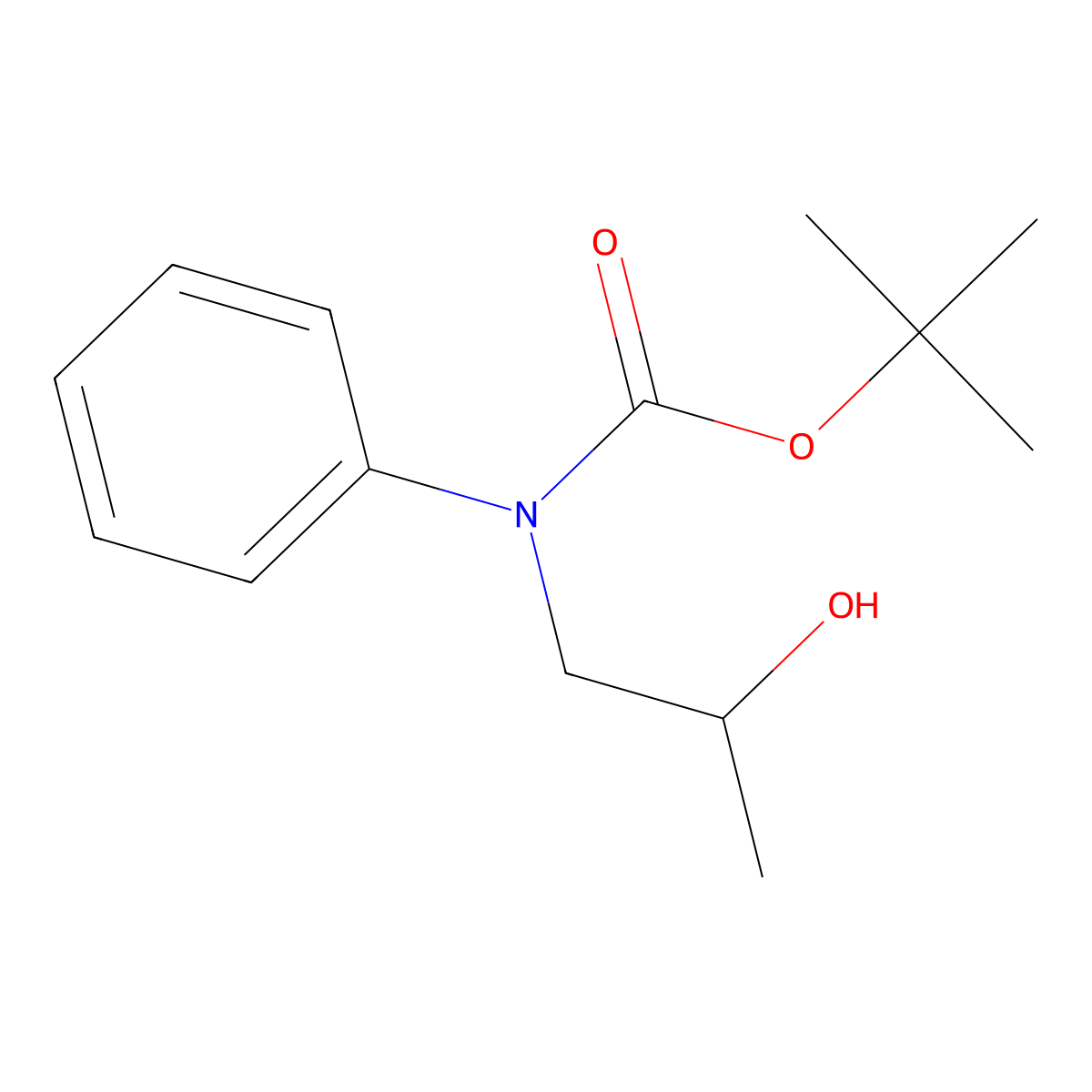 tert-butyl N-(2-hydroxypropyl)-N-phenylcarbamate molecular structure, CAS 1260086-13-2