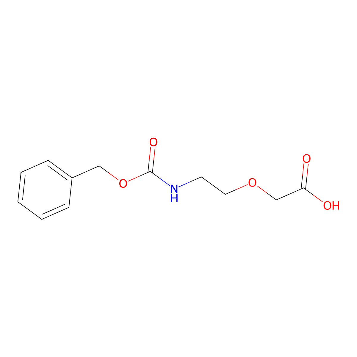 Cbz-NH-peg1-CH2cooh molecular structure, CAS 1260092-43-0