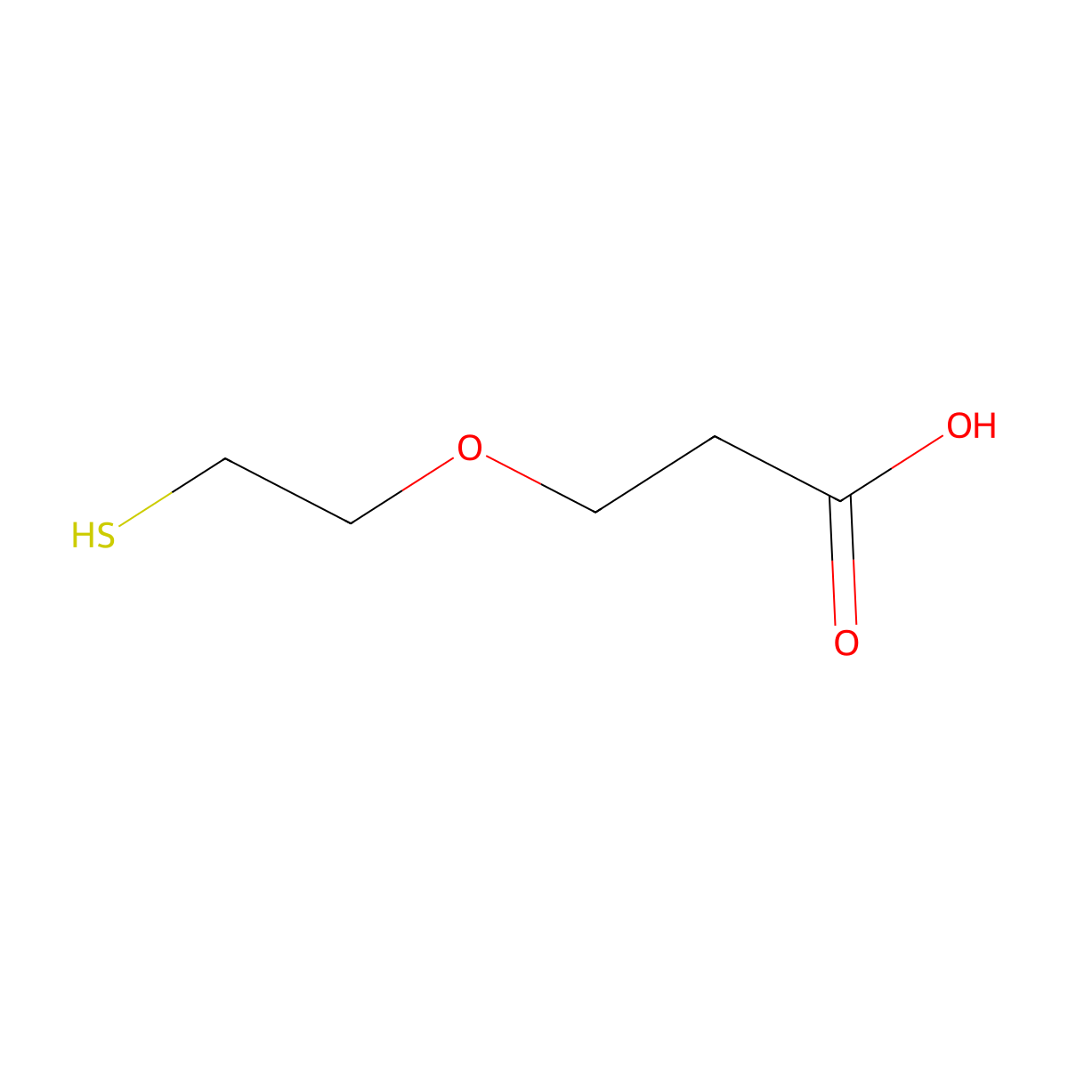 3-(2-Mercaptoethoxy)propanoic acid molecular structure, CAS 1260092-48-5