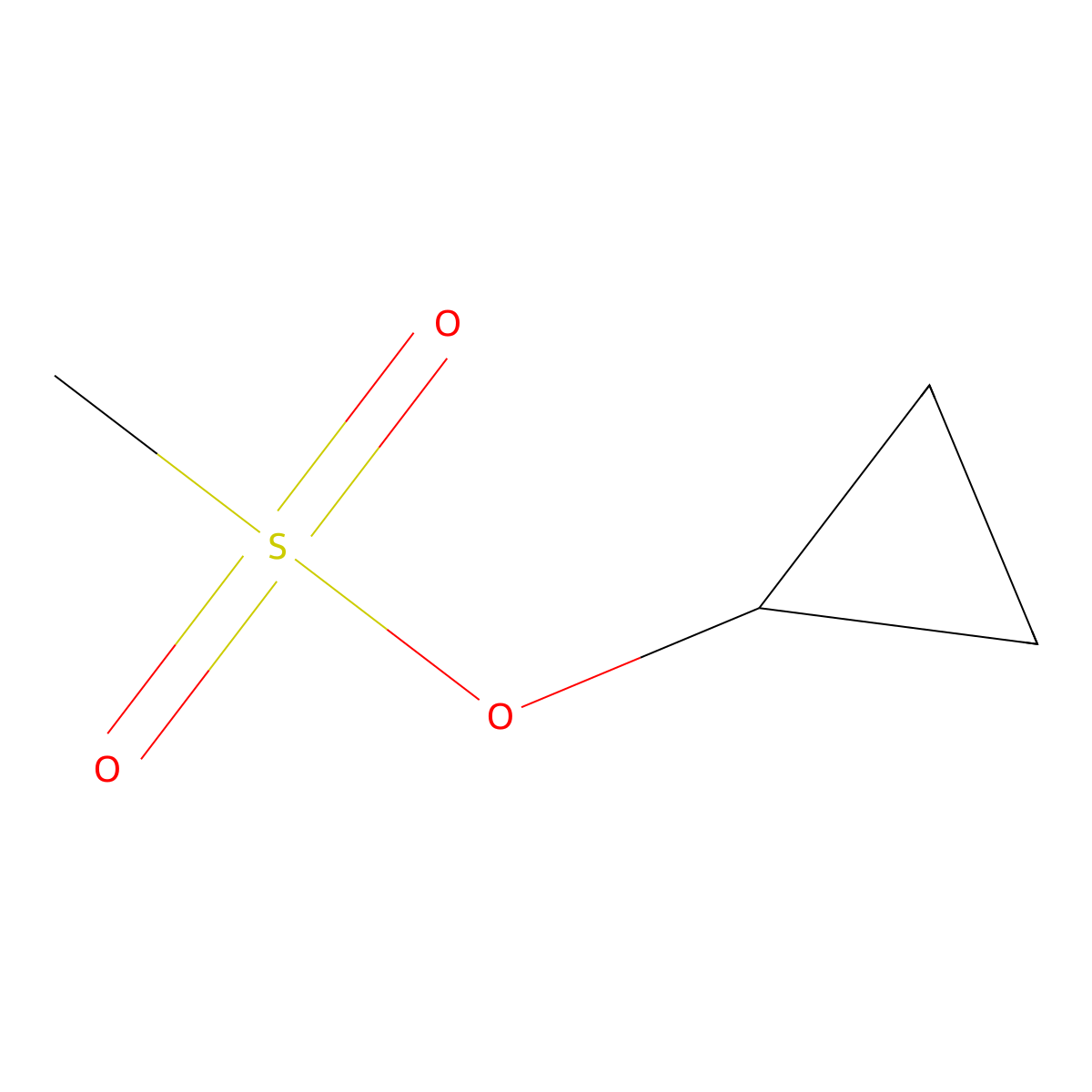 Cyclopropyl methanesulfonate molecular structure, CAS 1260105-11-0