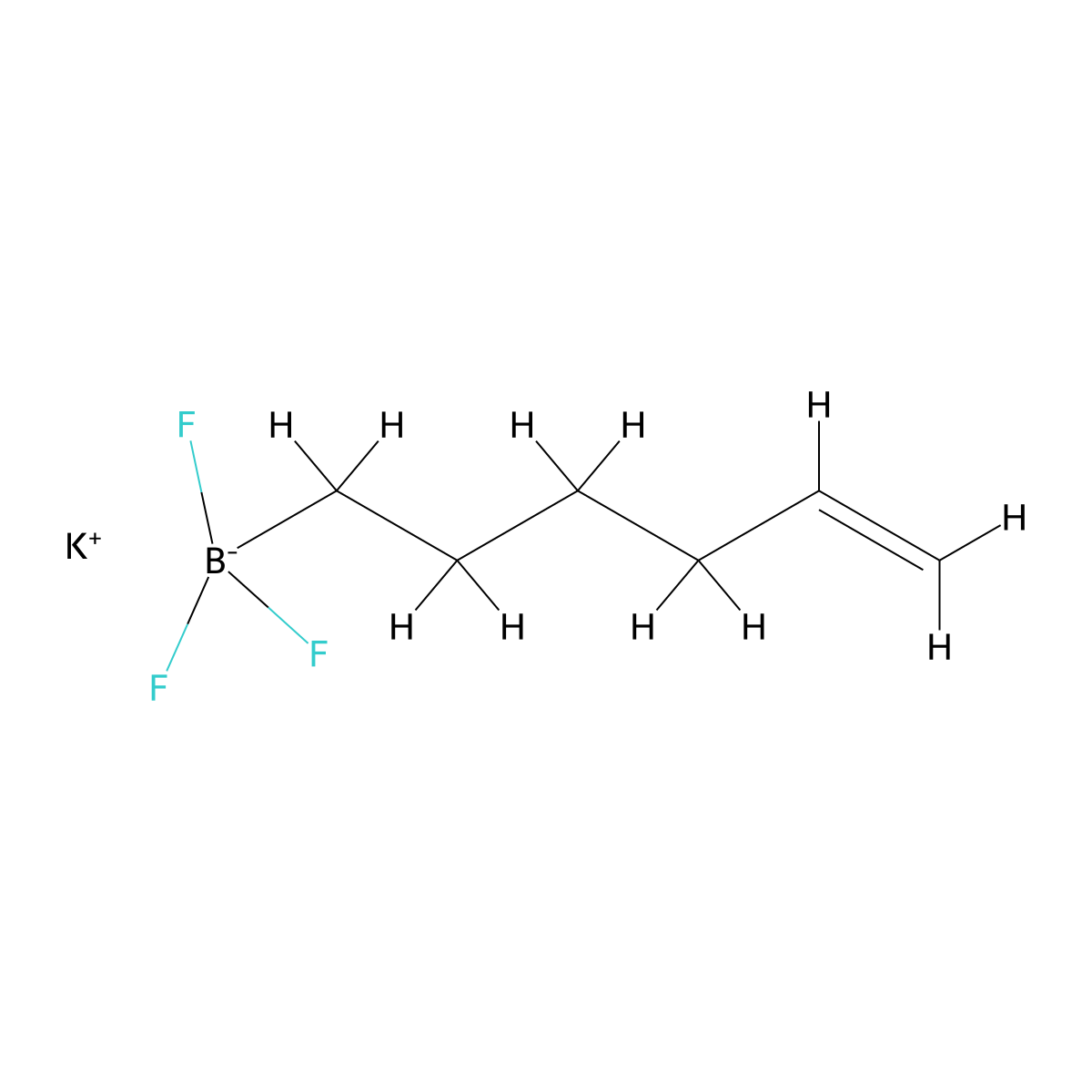 Potassium;trifluoro(hex-5-enyl)boranuide molecular structure, CAS 1260112-02-4