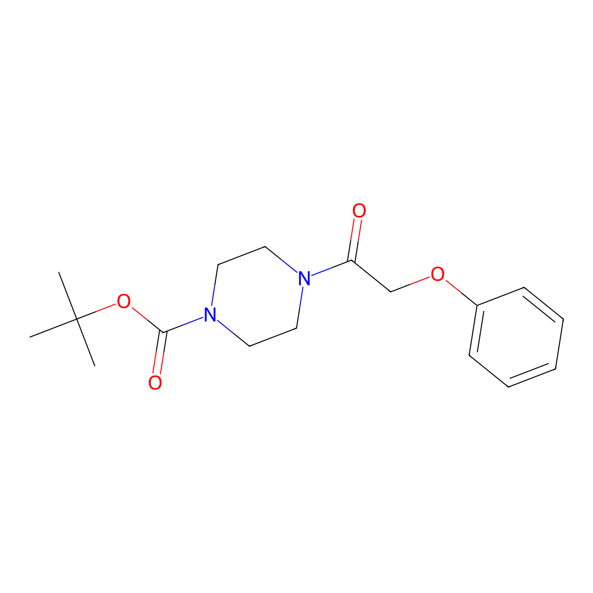 Tert-butyl 4-(2-phenoxyacetyl)piperazine-1-carboxylate molecular structure, CAS 1260112-66-0