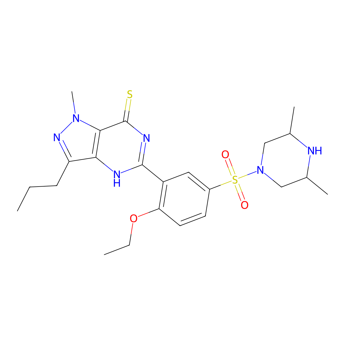 Thioaildenafil molecular structure, CAS 1260112-90-0