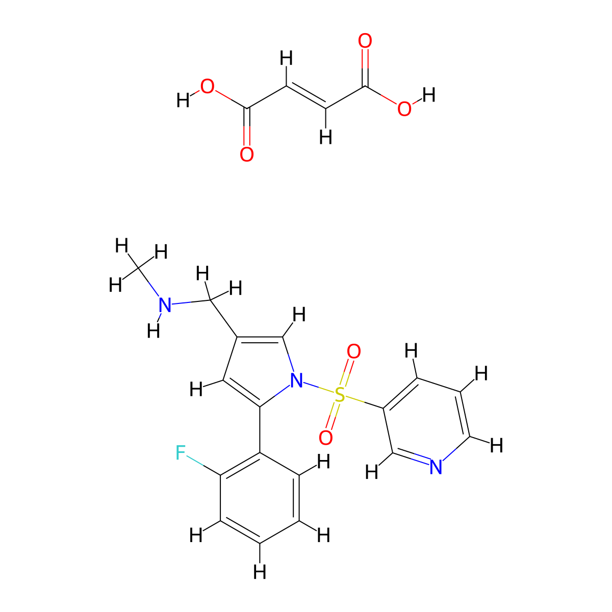 Vonoprazan Fumarate molecular structure, CAS 1260141-27-2