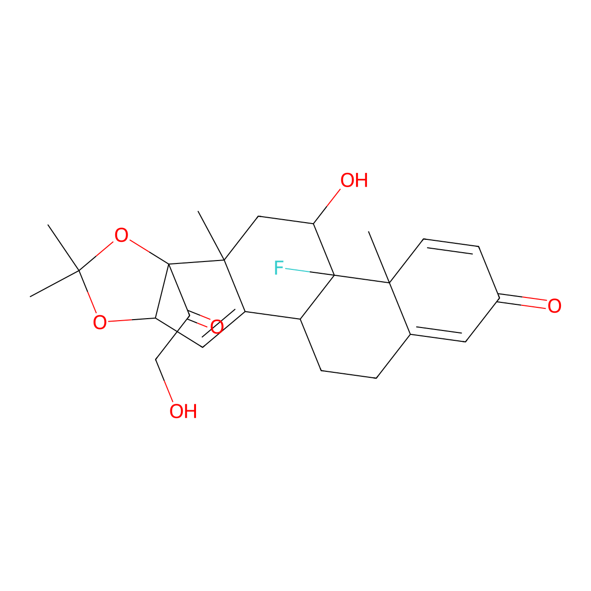 delta14-Triamcinolone acetonide molecular structure, CAS 1260149-96-9