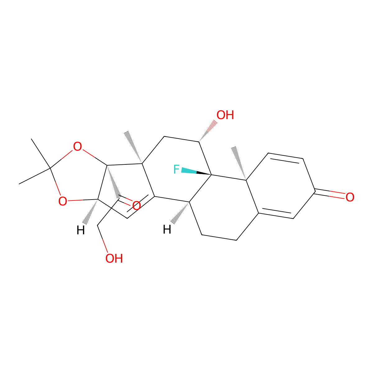 delta14-Triamcinolone acetonide molecular structure, CAS 1260149-96-9