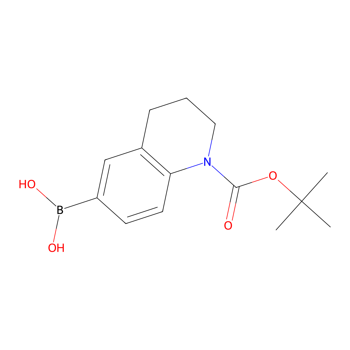 (1-(tert-Butoxycarbonyl)-1,2,3,4-tetrahydroquinolin-6-yl)boronic acid molecular structure, CAS 1260150-04-6