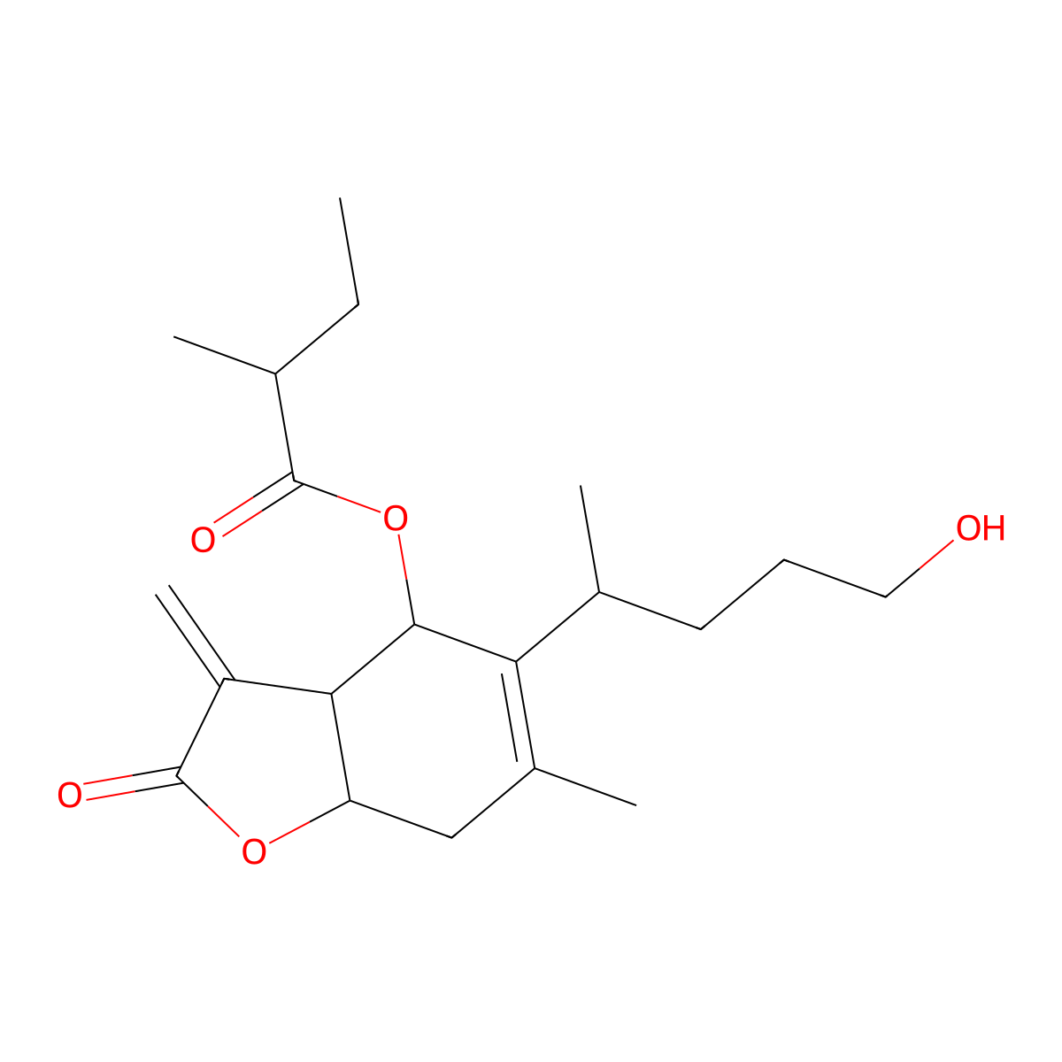6alpha-(2-methybutyryloxy)-Britannilactone molecular structure, CAS 1260151-65-2