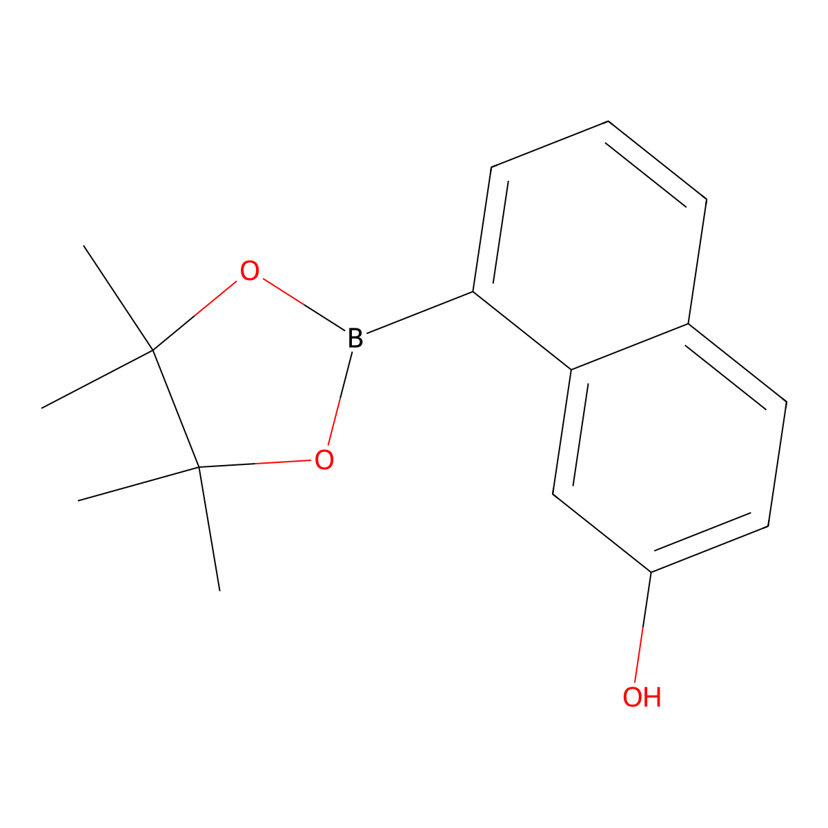 2-Hydroxy-8-(4,4,5,5-tetramethyl-1,3,2-dioxaborolan-2-yl)naphthalene molecular structure, CAS 1260151-69-6