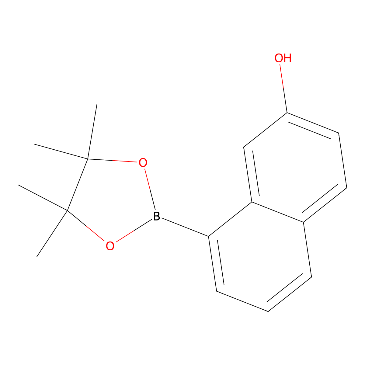 2-Hydroxy-8-(4,4,5,5-tetramethyl-1,3,2-dioxaborolan-2-yl)naphthalene molecular structure, CAS 1260151-69-6