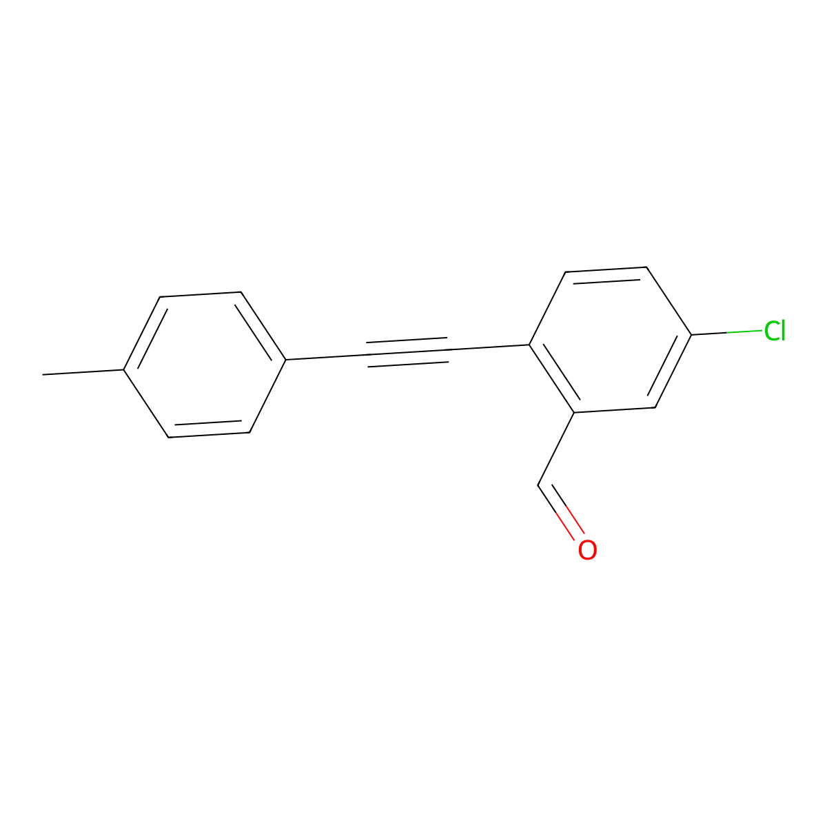 5-Chloro-2-(P-tolylethynyl)benzaldehyde molecular structure, CAS 1260152-40-6