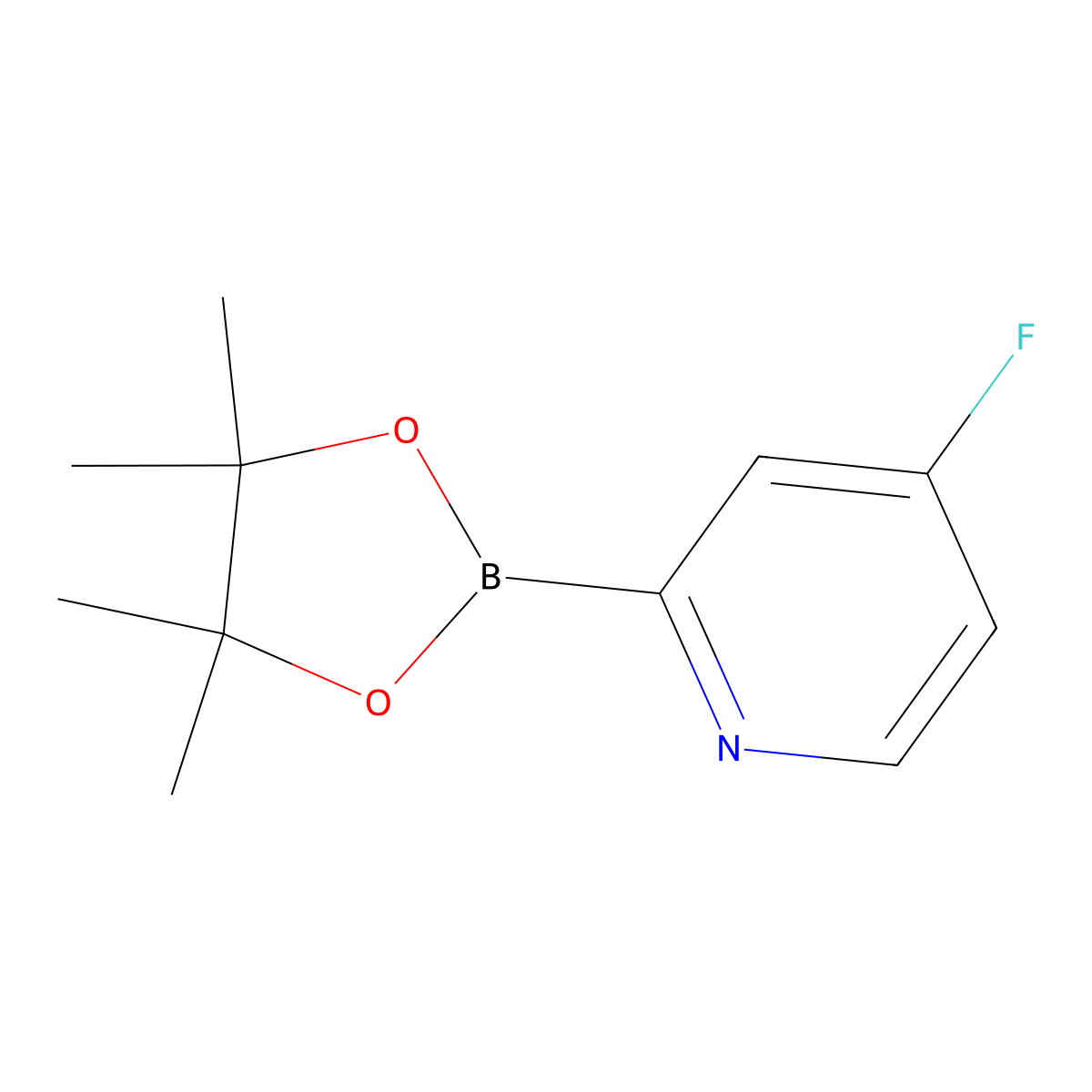 4-Fluoropyridine-2-boronic acid pinacol ester molecular structure, CAS 1260152-43-9