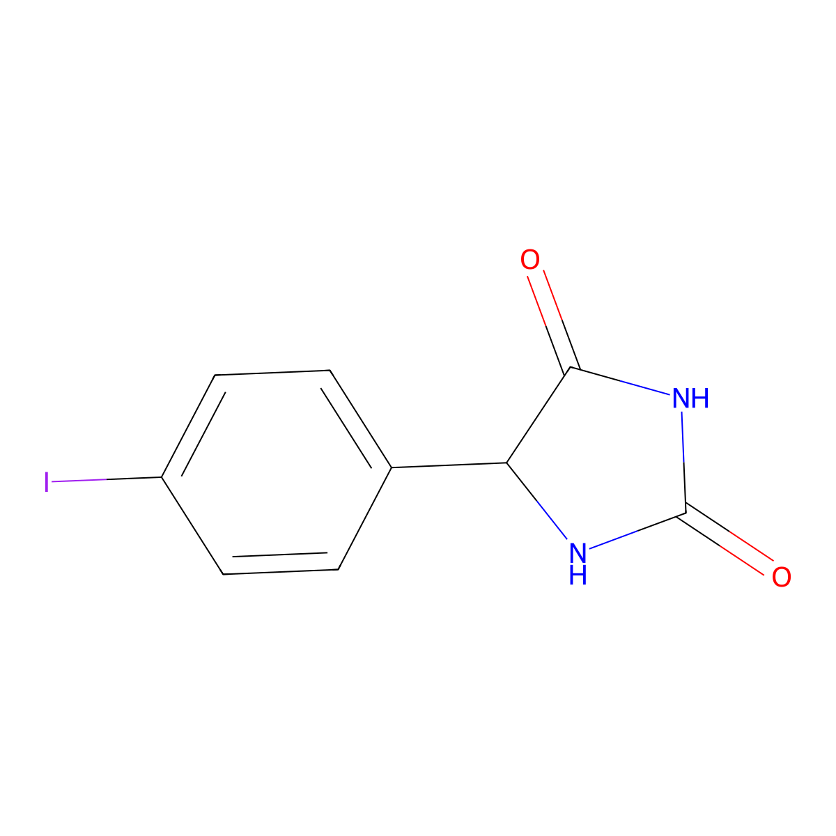 5-(4-Iodophenyl)imidazolidine-2,4-dione molecular structure, CAS 1260159-73-6