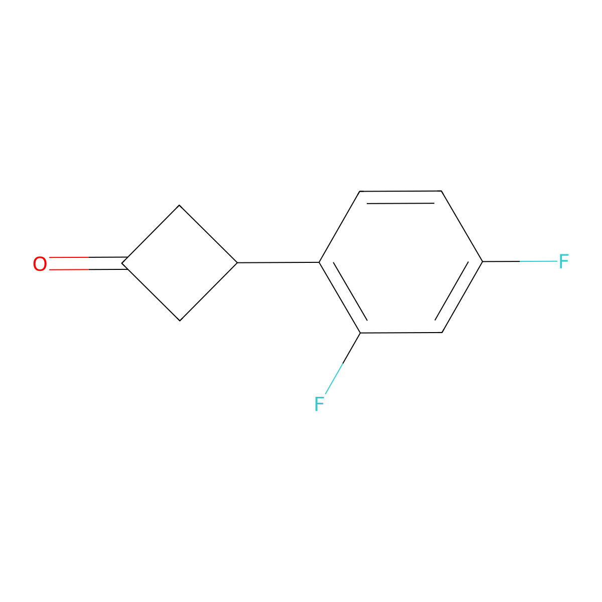 3-(2,4-Difluorophenyl)cyclobutan-1-one molecular structure, CAS 1260161-42-9