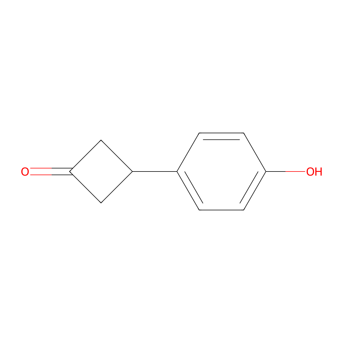 3-(4-Hydroxyphenyl)cyclobutanone molecular structure, CAS 1260161-43-0