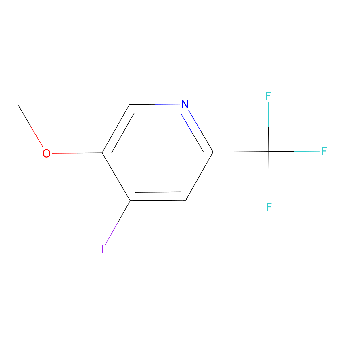 4-Iodo-5-methoxy-2-(trifluoromethyl)pyridine molecular structure, CAS 1260169-18-3