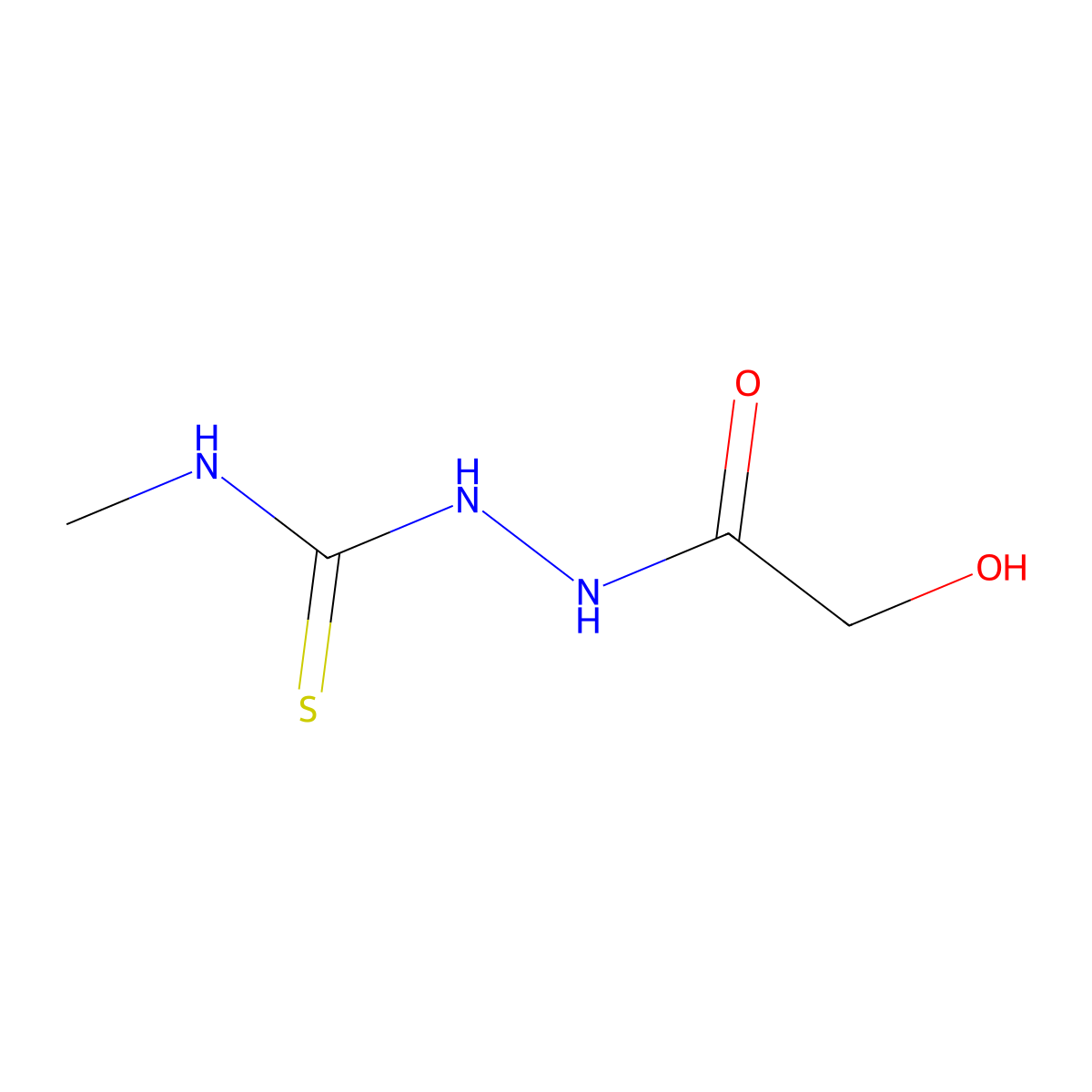 2-(2-Hydroxyacetyl)-N-methylhydrazine-1-carbothioamide molecular structure, CAS 1260169-40-1