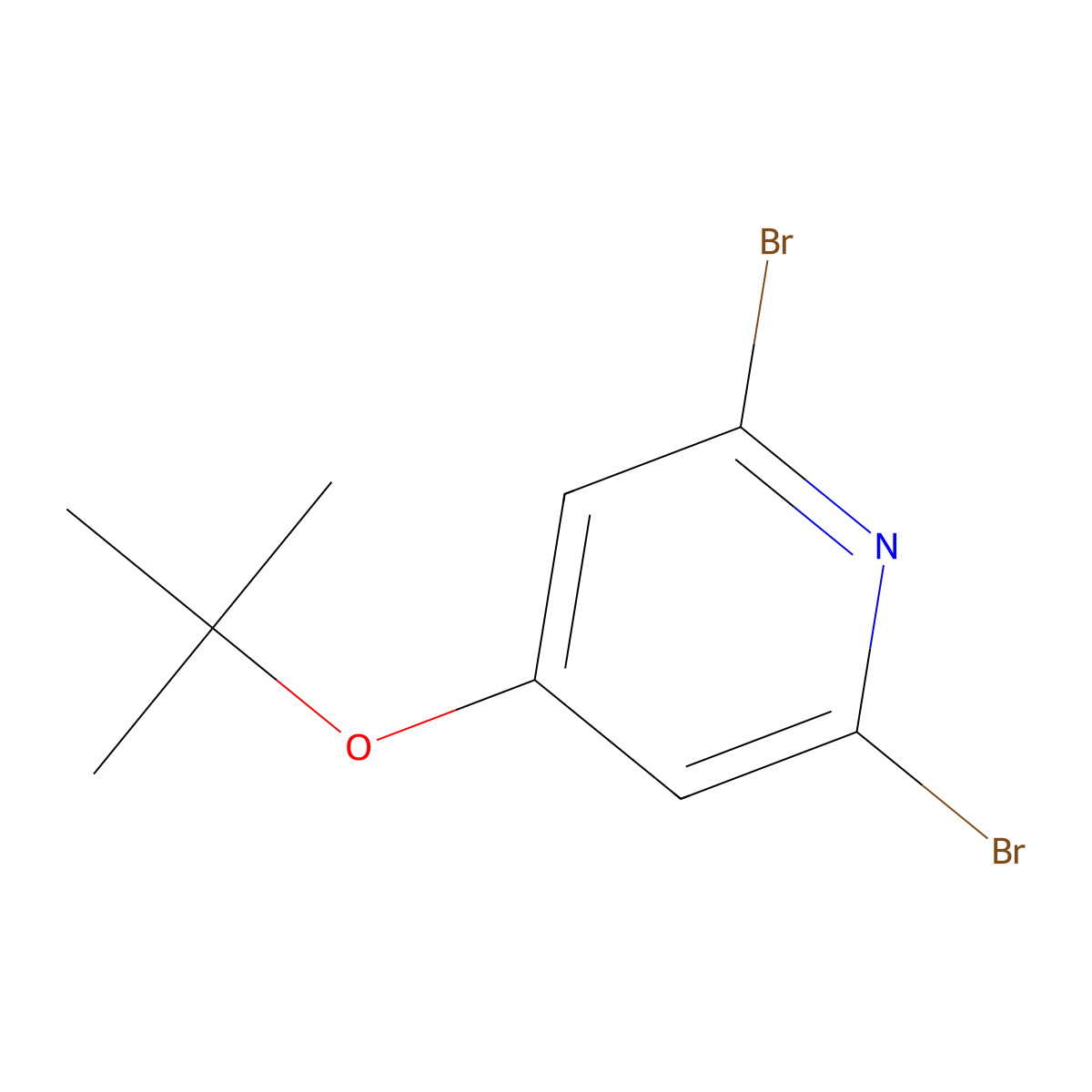 2,6-Dibromo-4-(tert-butoxy)pyridine molecular structure, CAS 1260169-86-5