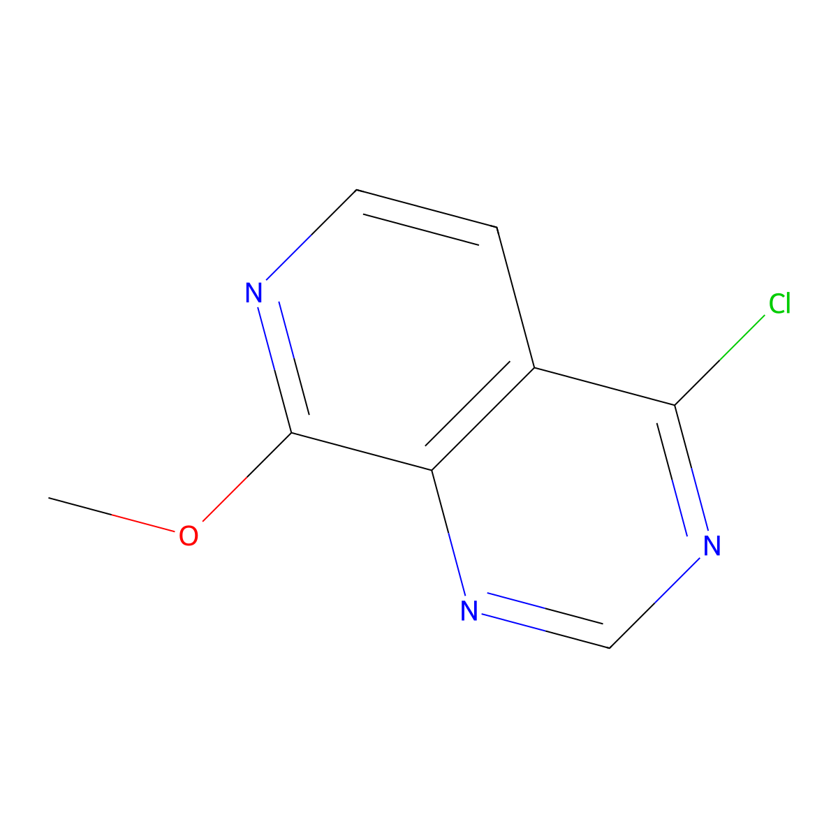4-Chloro-8-methoxypyrido[3,4-d]pyrimidine molecular structure, CAS 1260178-67-3