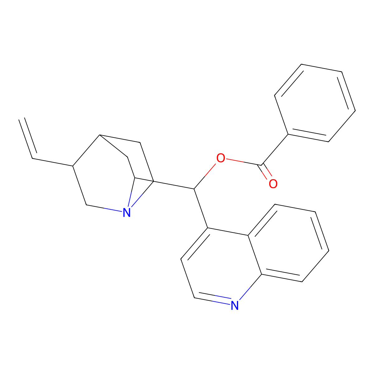 Cinchonine, O-benzoyl derivative of molecular structure, CAS 1260207-33-7