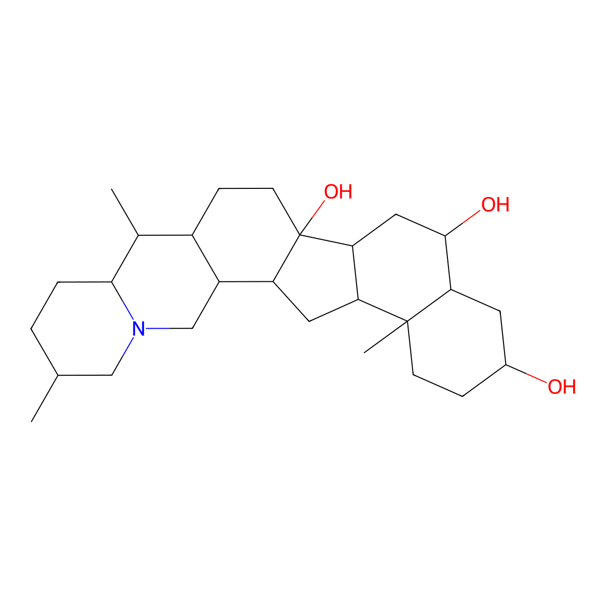 6,10,23-Trimethyl-4-azahexacyclo[12.11.0.02,11.04,9.015,24.018,23]pentacosane-14,17,20-triol molecular structure, CAS 1260207-37-1