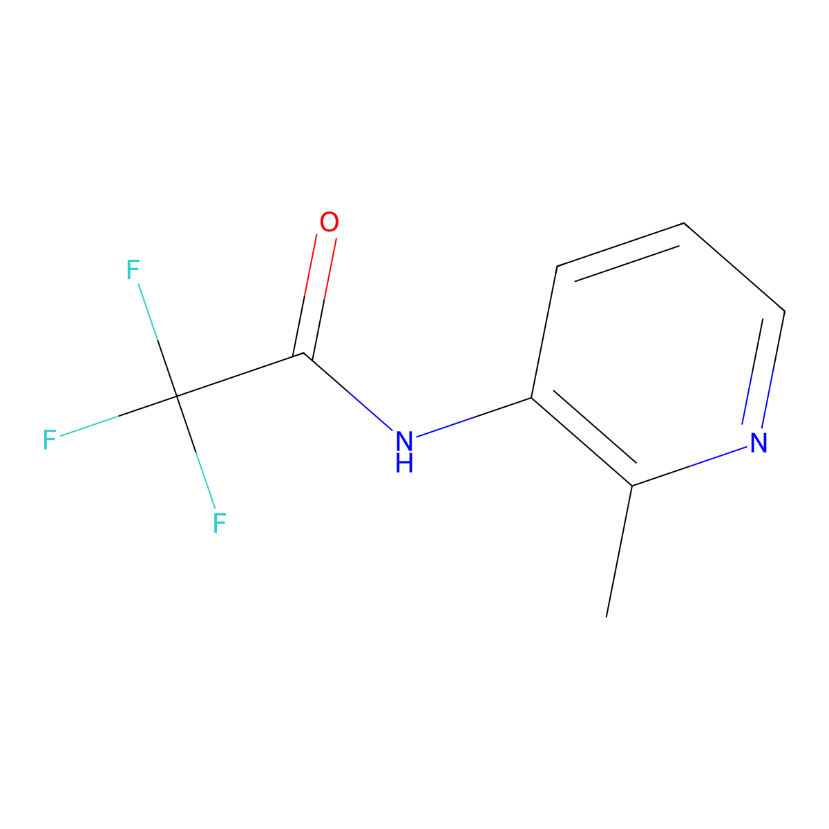 2,2,2-trifluoro-N-(2-methylpyridin-3-yl)acetamide molecular structure, CAS 1260214-26-3