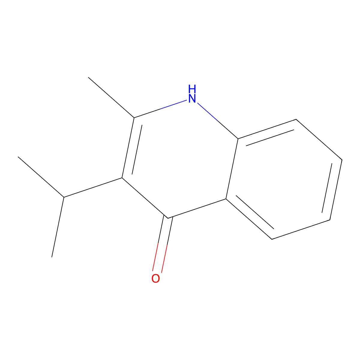 2-Methyl-3-(propan-2-yl)-1,4-dihydroquinolin-4-one molecular structure, CAS 1260220-63-0
