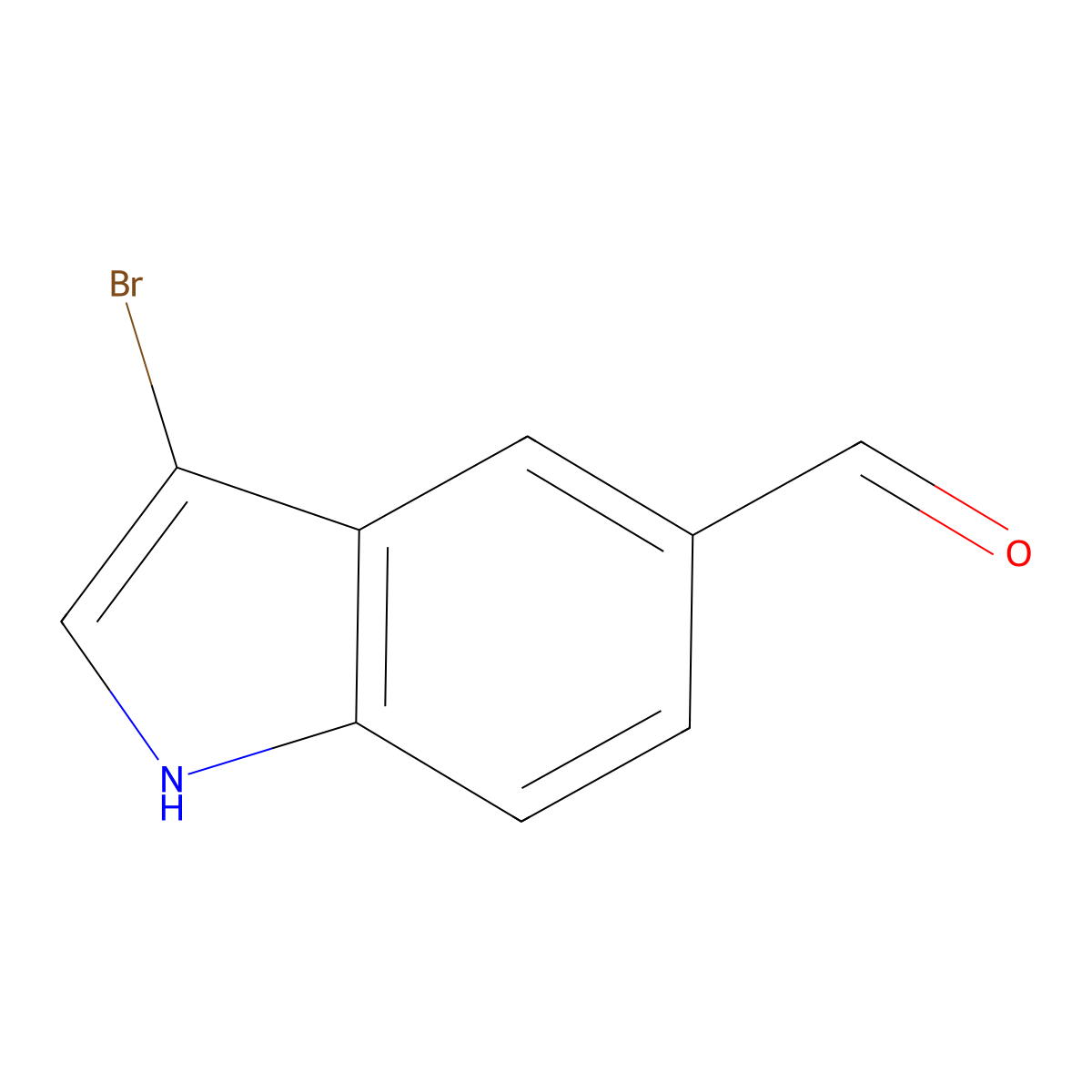 3-bromo-1H-indole-5-carbaldehyde molecular structure, CAS 1260228-64-5