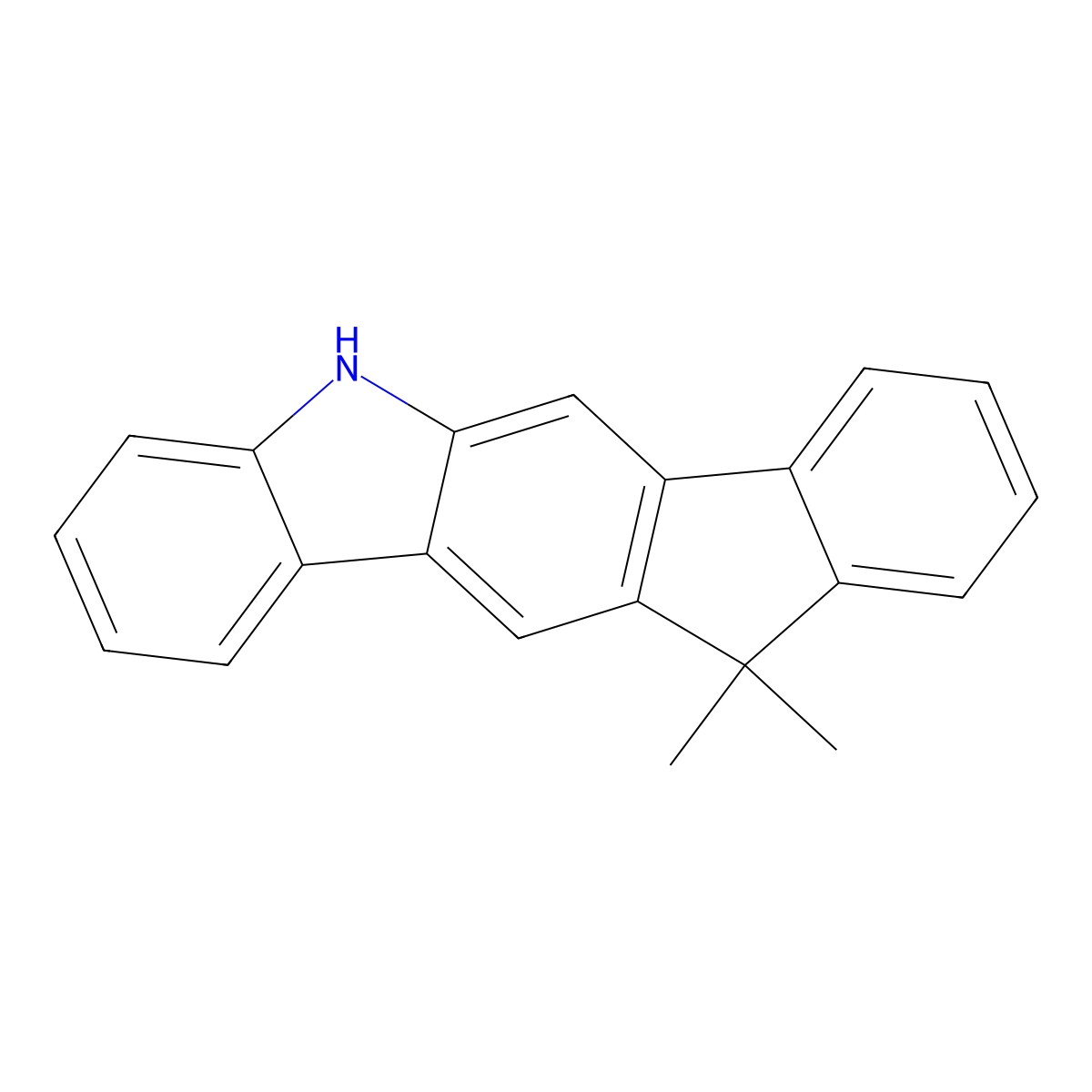 11,11-Dimethyl-5,11-dihydroindeno[1,2-b]carbazole molecular structure, CAS 1260228-95-2