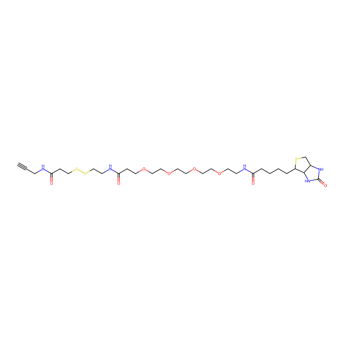 Biotin-PEG(4)-SS-Alkyne molecular structure, CAS 1260247-54-8