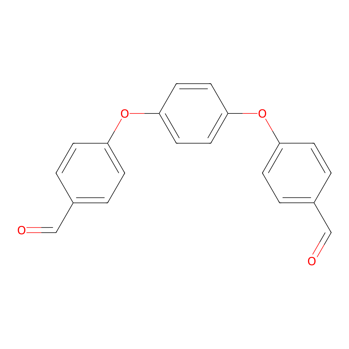 4-[4-(4-Formylphenoxy)phenoxy]benzaldehyde molecular structure, CAS 126026-43-5