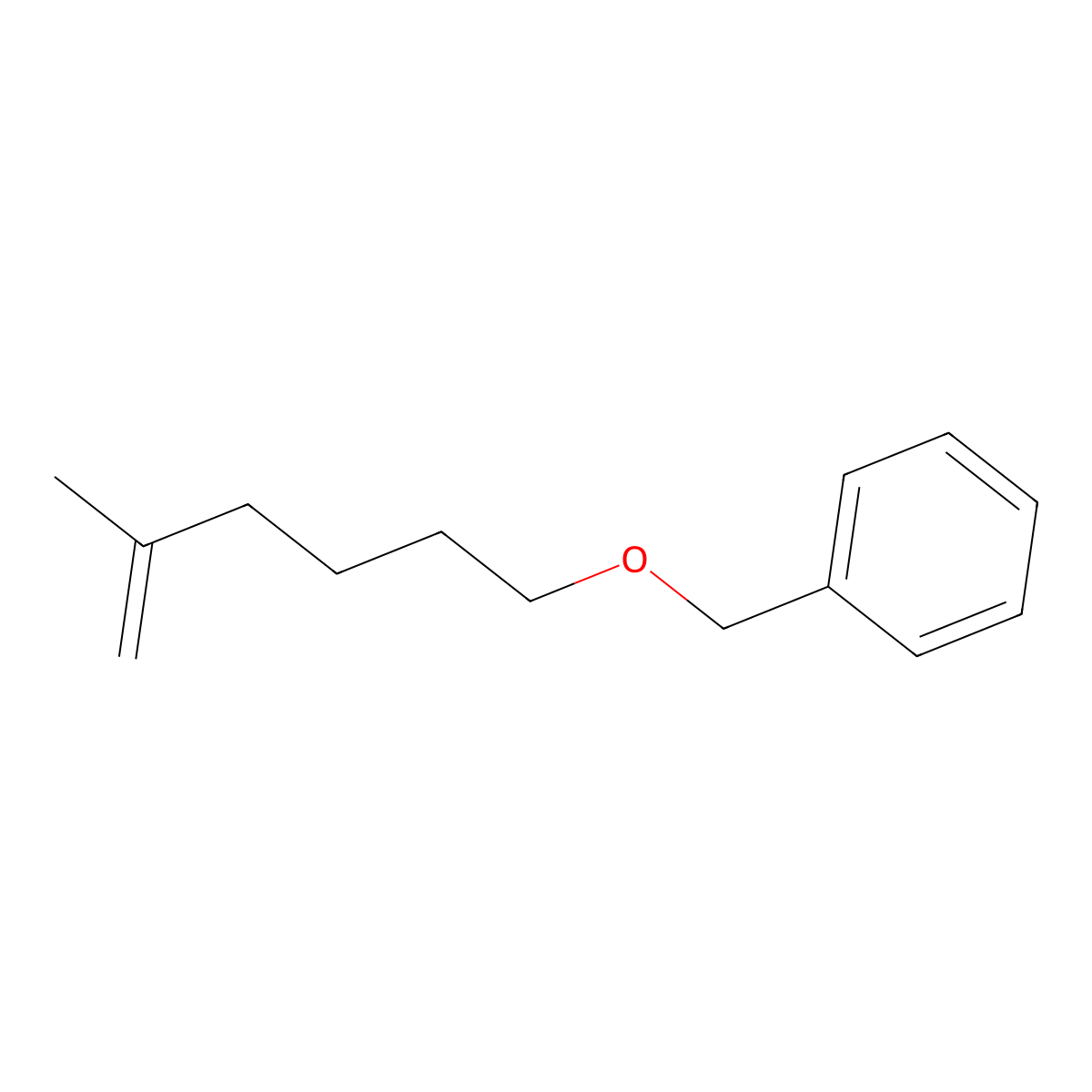 (((5-Methylhex-5-en-1-yl)oxy)methyl)benzene molecular structure, CAS 126036-01-9