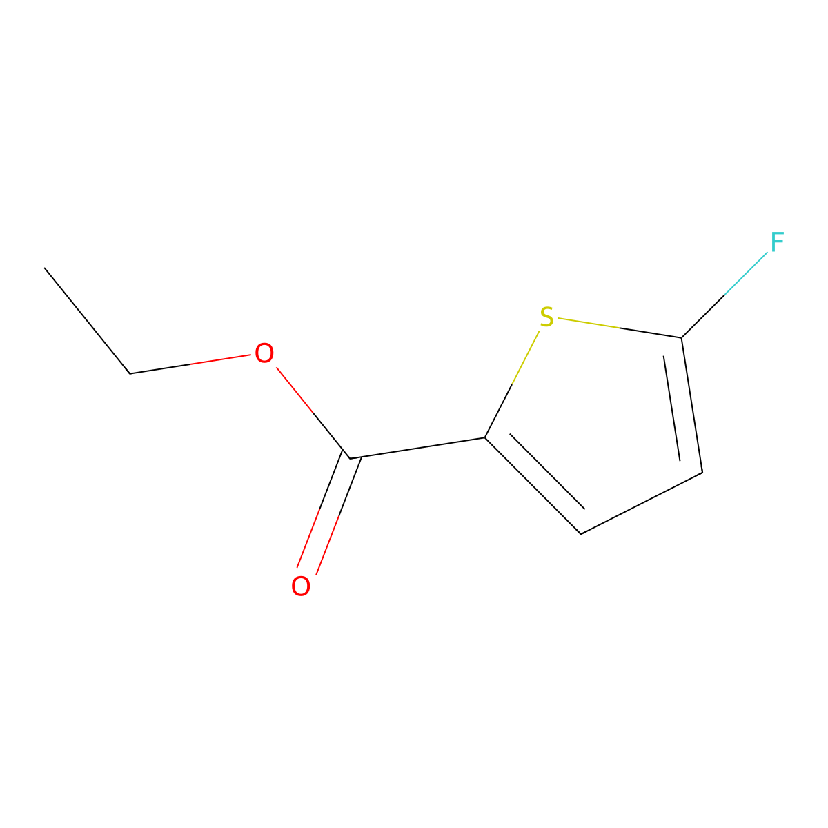 Ethyl 5-fluorothiophene-2-carboxylate molecular structure, CAS 1260379-25-6