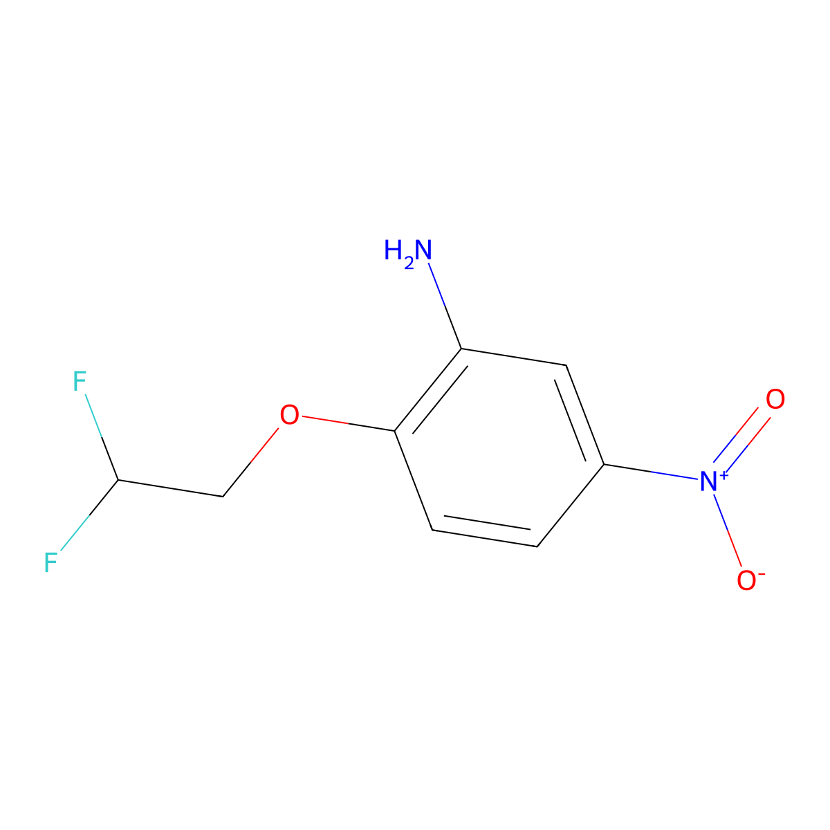 2-(2,2-Difluoroethoxy)-5-nitroaniline molecular structure, CAS 1260379-34-7