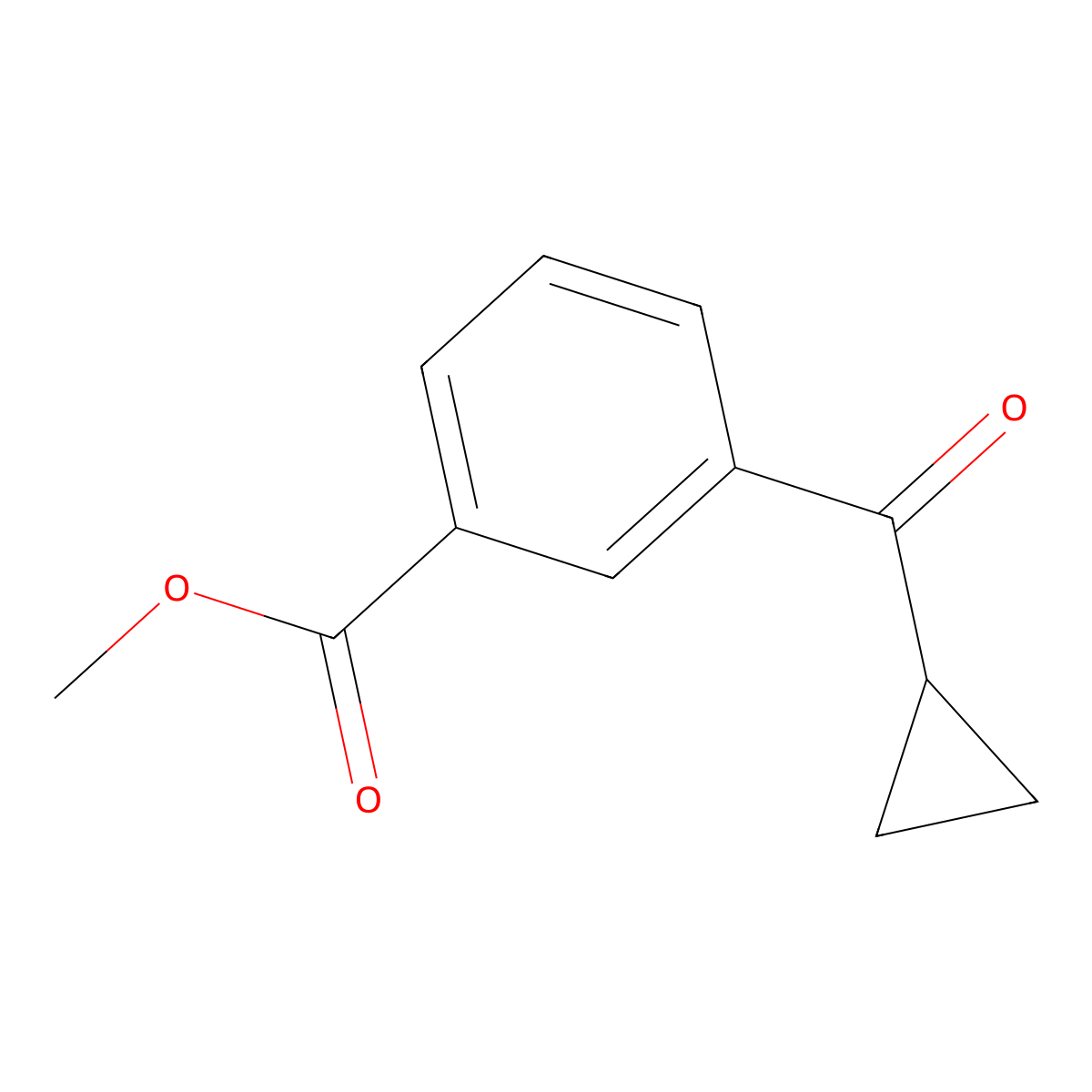 Methyl 3-(cyclopropanecarbonyl)benzoate molecular structure, CAS 1260380-40-2