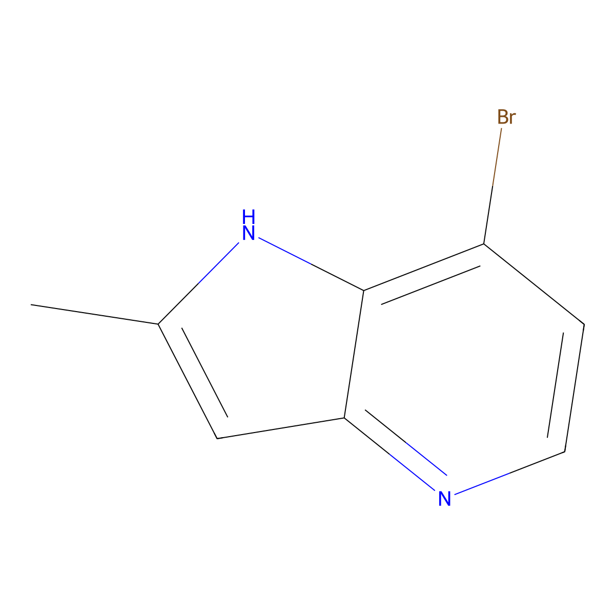 7-Bromo-2-methyl-4-azaindole molecular structure, CAS 1260381-25-6