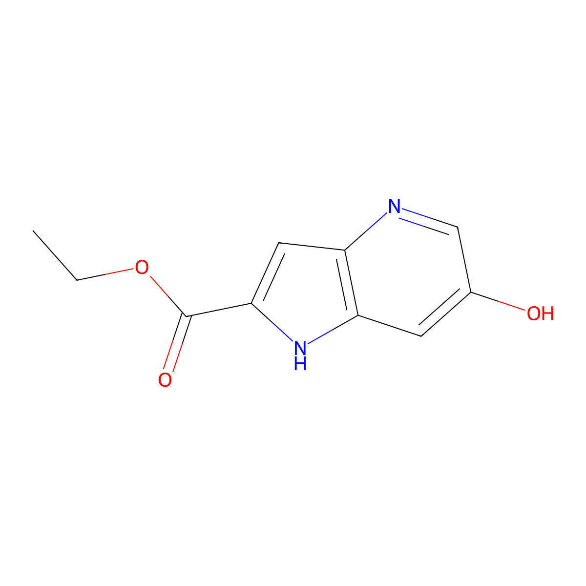 6-Hydroxy-4-azaindole-2-carboxylic acid ethyl ester molecular structure, CAS 1260381-40-5