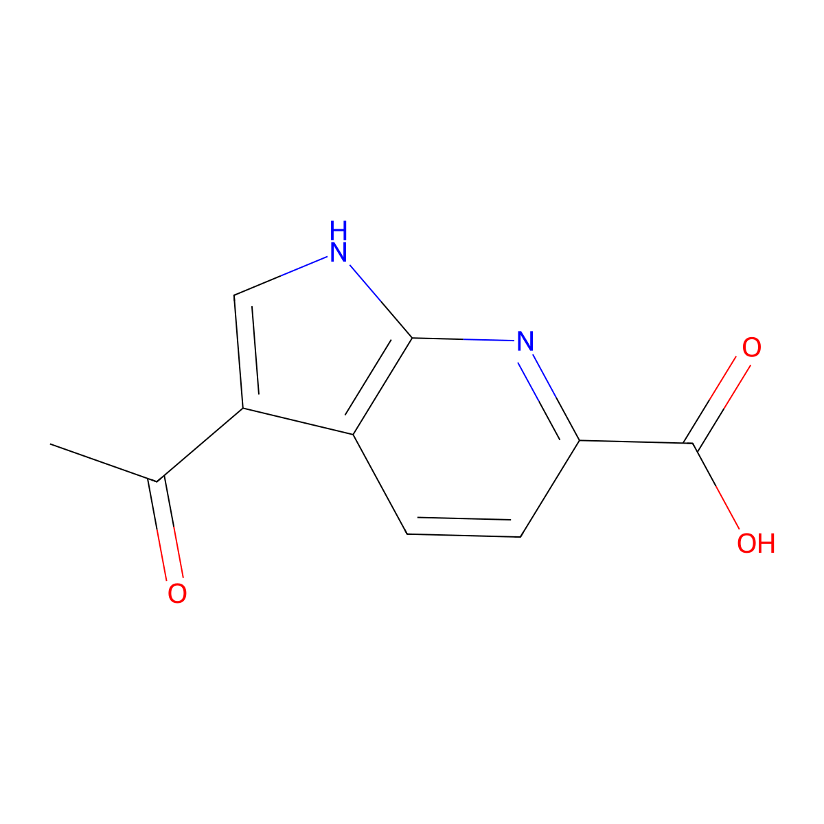 3-Acetyl-7-azaindole-6-carboxylic acid molecular structure, CAS 1260381-58-5
