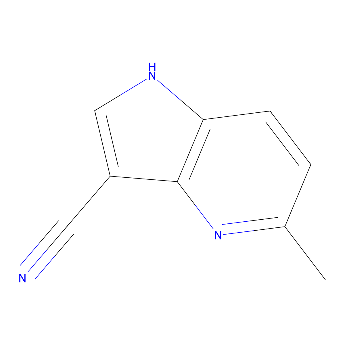 5-Methyl-1H-pyrrolo[3,2-b]pyridine-3-carbonitrile molecular structure, CAS 1260381-70-1