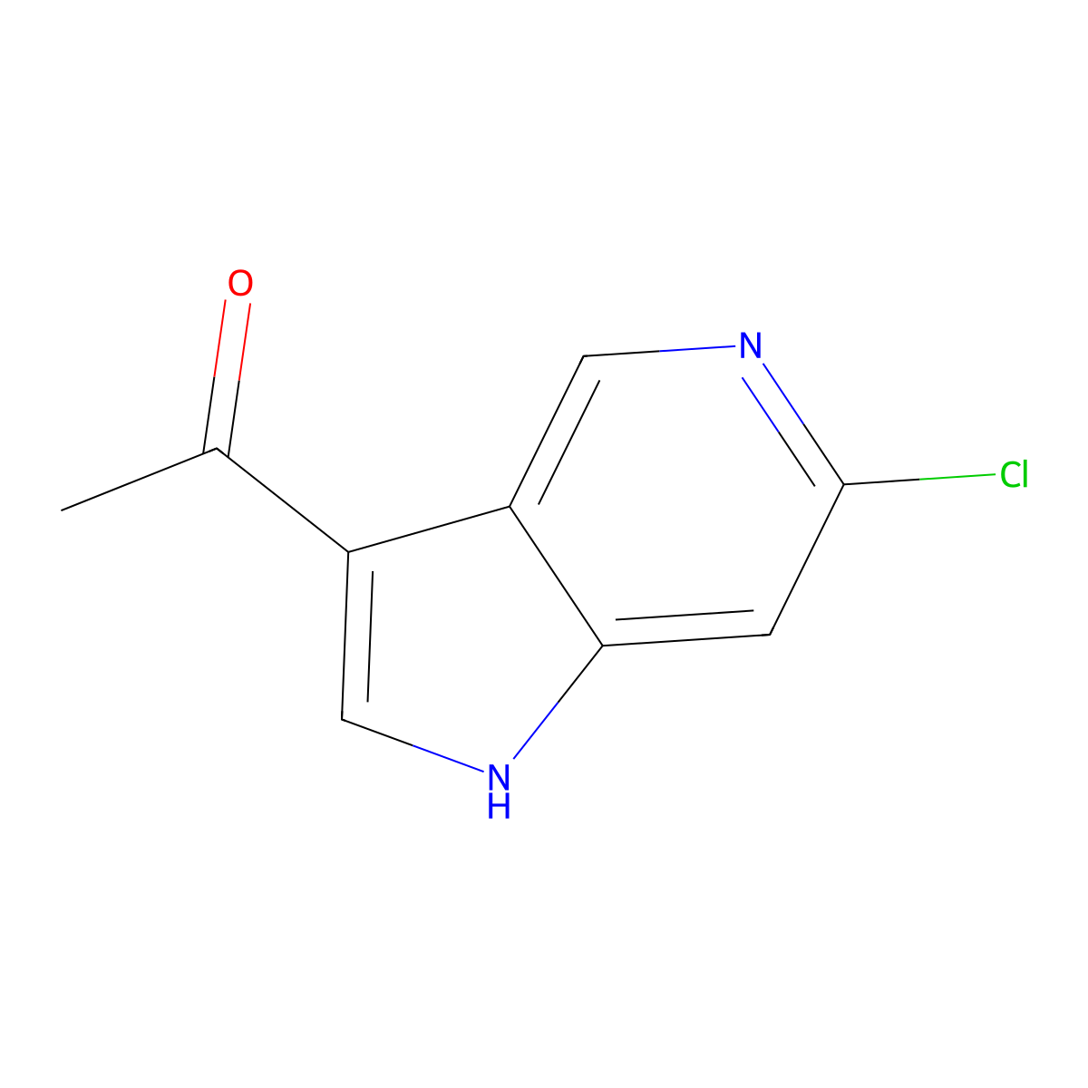 1-(6-Chloro-1H-pyrrolo[3,2-c]pyridin-3-yl)ethanone molecular structure, CAS 1260381-71-2