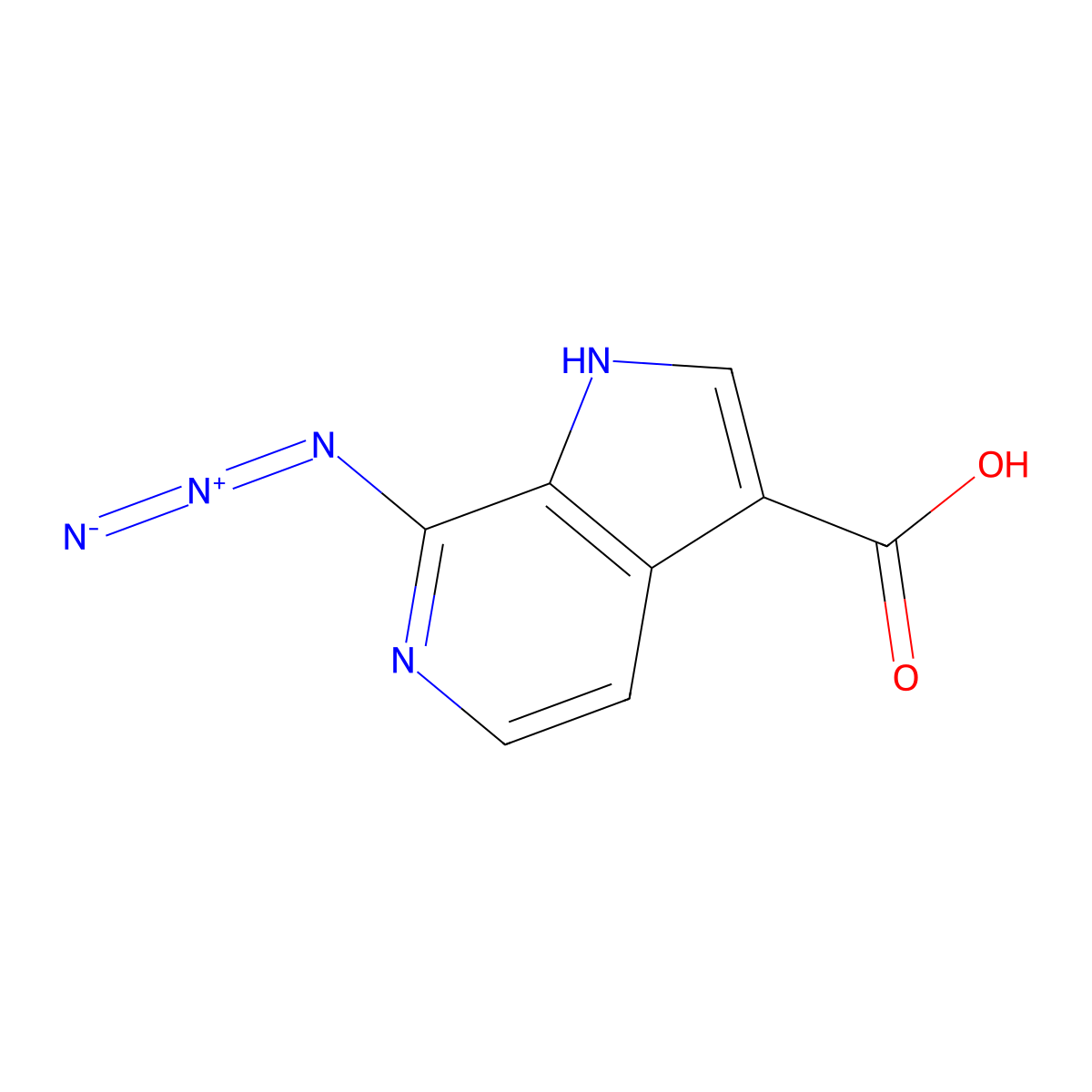 7-Azido-6-azaindole-3-carboxylic acid molecular structure, CAS 1260381-76-7