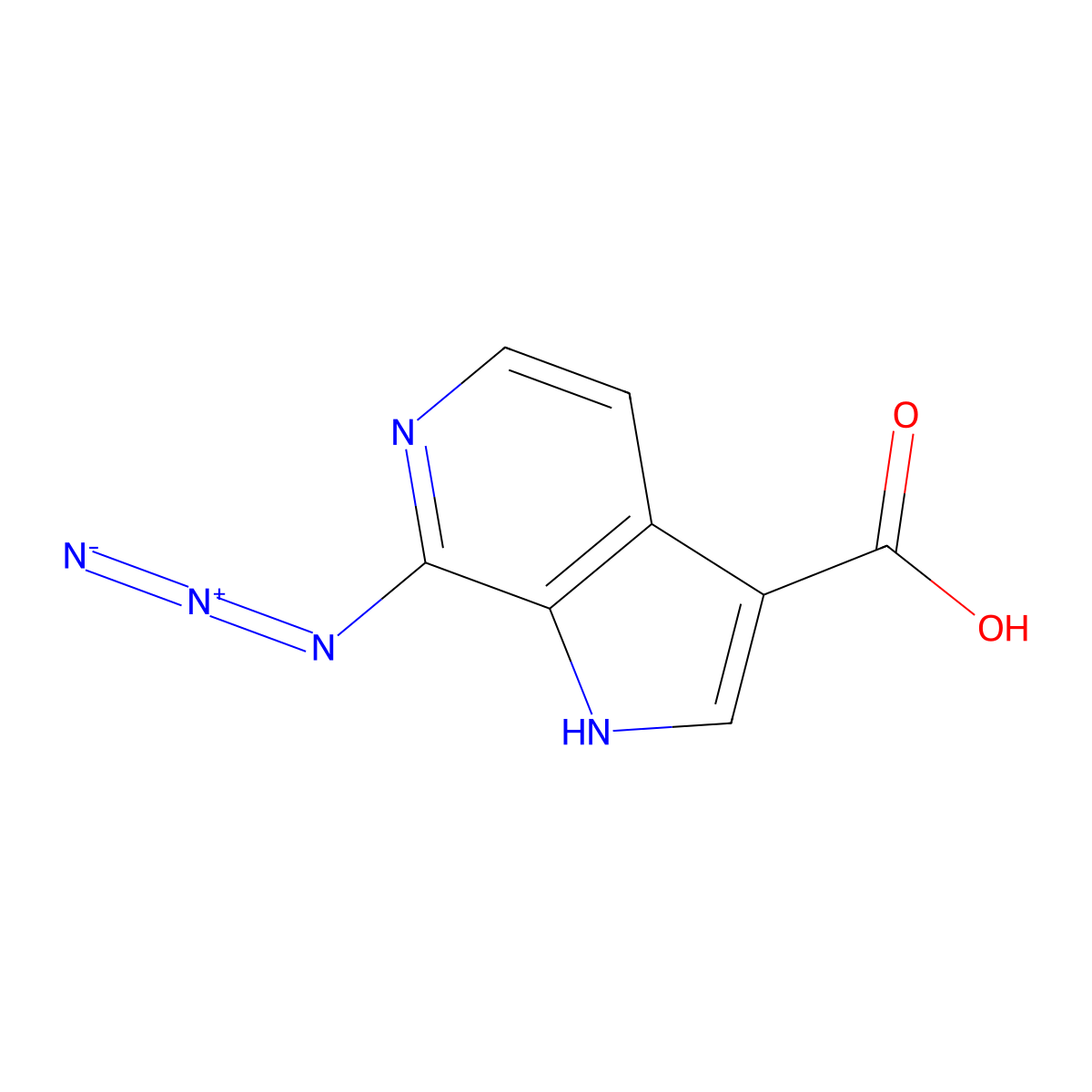 7-Azido-6-azaindole-3-carboxylic acid molecular structure, CAS 1260381-76-7