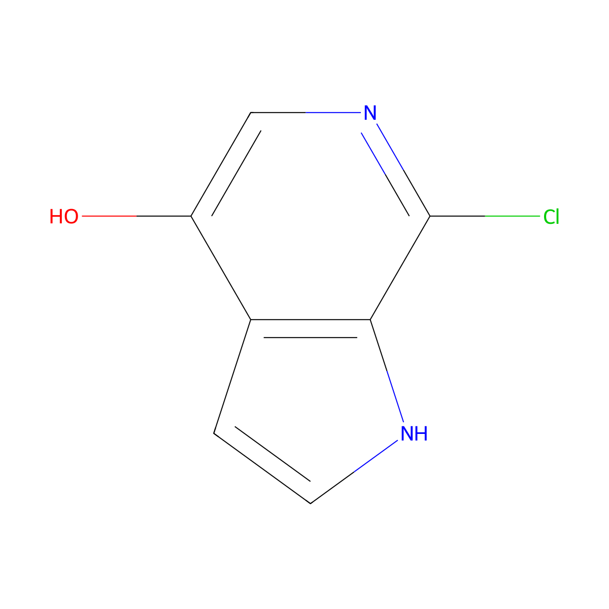 7-Chloro-1h-pyrrolo[2,3-c]pyridin-4-ol molecular structure, CAS 1260381-80-3