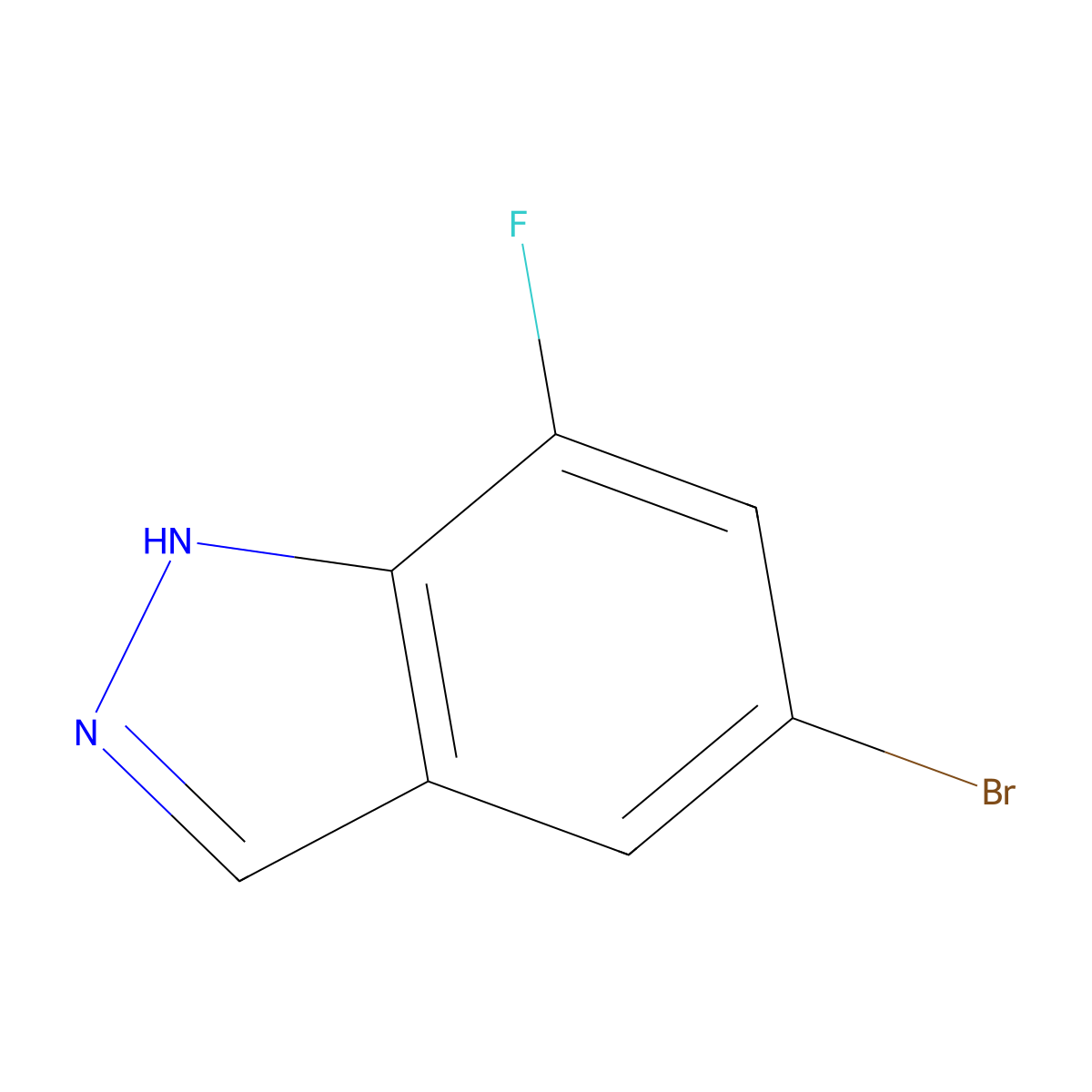 5-Bromo-7-fluoro-1H-indazole molecular structure, CAS 1260381-83-6